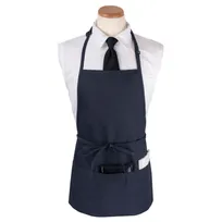 product of Chef Revival CL3PBIANVFP Bib Apron, 26" x 23" Long, 3 Front Pockets, Navy Blue, DuraSERV Polyester