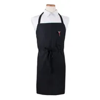product of Chef Revival CLBIABK-1 Bib Apron, 32" x 32-1/2" Long, Black, Cotton/Poly Blend, Pen Pocket