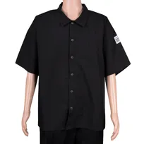 product of Chef Revival CS006BK-S Cook Shirt, Small, Short Sleeve, Snap Buttons, Pocket, PolyCotton, Black