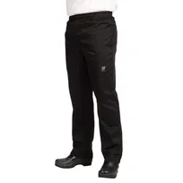product of Chef Revival P020BK-L Large Baggy Chef's Pants, Black Poly/Cotton, Waistband Drawstring, 4 Pockets