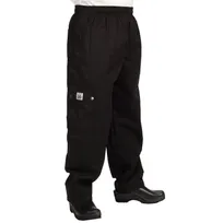 product of Chef Revival P024BK-XS Chef's Pants, XSmall, Black, Poly/Cotton, Elastic Waistband