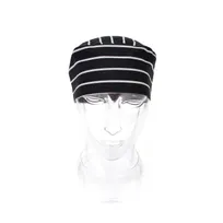 product of Chef Revival RZCBCS Chef Beanie, Elastic Back, Cotton-Poly, Multicolored Chalk Stripe
