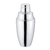 product of Korin BR-08 Cocktail Shaker, 17 oz, 3-Piece, Stainless Steel, Mirror Finish, 3-1/4" x 7-3/4" H
