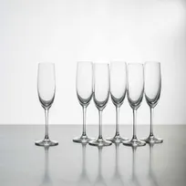 product of Korin GL-D107-PK - 8.9" 6 oz Lead-Free Crystal Champagne Flute, Stem Base, Break Resistant - 1/Pack