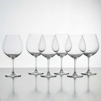 product of Korin GL-D116-PK - Burgundy Lead-Free Stemmed Wine Glass, 8.35" Height, 25-32 oz - 1/Pack