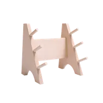 product of Korin HA-1045 Wooden Knife Display Stand, 6"W x 7"D x 9-5/8"H, 3 Knife Capacity