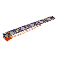 product of Korin HA-BG-903 Knife Bag, 28-1/4"L x 2-3/4"W, 1 pc, 18-1/2" Knife Capacity, Silk, Suisin, Fukusa