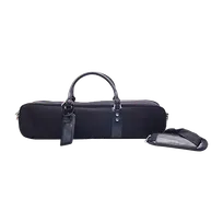 product of Korin HA-BG1063N Knife Bag, 21-3/4"L x 4-1/2"W x 5"H, Black Nylon, Handles, Strap, Divided Pockets