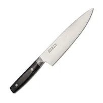 product of Korin HKR-DMGY-200 Damascus Gyutou, 7-7/8" (20 cm) V10 Nickel Steel, Black Paper Micarta Handle