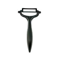 product of Korin HKY-PEEL Manual Vegetable Peeler, 5" L, Ceramic Blade, Resin, Black