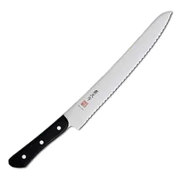 product of Korin HMC-BR-270 Bread Knife, 10-1/2" (27cm) Forged High-Carbon Steel Blade, Black Wood Handle