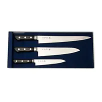 product of Korin HTO-MO3 Knife Set, 3-Piece, 8-1/4" Gyutou, 10-1/2" Sujihiki, 6" Petty, AUS-8 Steel, RH - Boxed