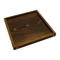 product of Korin IMP-08419 Cedar Square Display Riser, 6" L x 6" W x 1" H, Brown Finish, Base, 1-Step Up to 4"