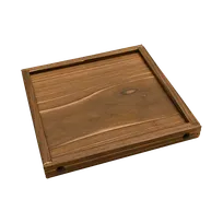 product of Korin IMP-08420 Yakisugi Wooden Display Riser, Square 7"x7"x1" Brown, Fits 9" Width, 4" Height, 1-2 Step