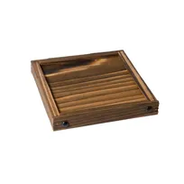 product of Korin IMP-21548 Wooden Japonica Riser, Square 5.5" x 5.5" x 0.75" Brown, 1-2 Step Up To 4"