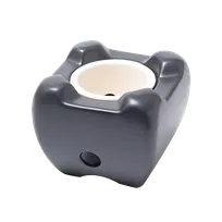 product of Korin KON-130 Tabletop Konro Grill, 5-3/4"L x 5-3/4"W x 4-3/4"H, Square, Clay, Black