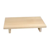 product of Korin NR-578 Geta Sushi Serveware, Rectangular Wooden Tray 16-1/2"x11-3/4"x2-1/4", Two-Footed Design