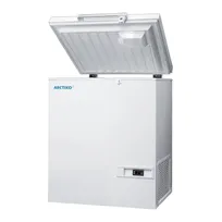 product of Korin SF150 Chest Freezer - 133 L/4.9 cu ft, 28W x 27D x 34H, Steel, Key Lock, -40°F to -76°F, NSF