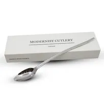 product of Korin SPN-165 - Chinese Soup Spoon, Stainless Steel Quenelle, Chef Jenner Tomaska, 3" Length Finish