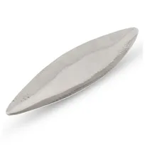 product of Korin TK-158-02 Oval Hammered Stainless Steel Boat Plate, 15.75" Diameter, China Dinnerware