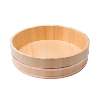 product of Korin TK-602-01-39 Wooden Bowl - 15" Diameter, 4" Height, 7.2 Cup, Cypress Wood, Copper Ring