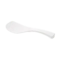 product of Korin TK-603-07 White Plastic Rice Spatula, 7-7/10" Long, Dimple Textured Design - Dishwasher Safe