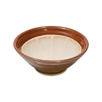 product of Korin TK-609-01-22 Mortar Pestle 42 oz. 8-7/10" dia. x 3-1/4" H Footed, Textured Interior, Glazed