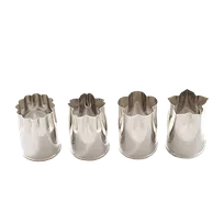 product of Korin TK-611-04 Assorted Vegetable Cutter Set, 1.5"L x 1.5"W x 2.25"H, Stainless Steel