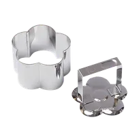 product of Korin TK-613-UME Rice Mold, 3-1/4"L x 3-1/4"W x 2"H, Plum Blossom, Stainless Steel, Dishwasher Safe