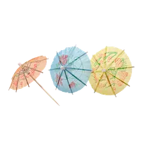 product of Korin TK-627-07 Cocktail Parasol, 4" Height, 144 Pieces per Box, Bright Colorful Design - 144/Box