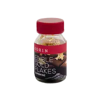 product of Korin TK-627-08 Edible Gold Flakes, 0.4g, Super Fine 3mm, Decorating Flakes