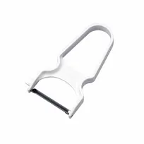 product of Korin TK-702 Manual Vegetable Peeler, White Ritter Carbon Steel Blade, 4.25"L x 2.5"W
