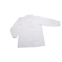 product of Korin UC-202-L Chef's Coat, Large, White, 65% Polyester 35% Cotton, 18.5" Shoulder, 29.9" Length