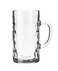 product of Libbey 1009290 Oktoberfest Stein Mug, 33.8‑41 oz Clear Glass, 6½" H x 3‑1⁄8" T, 6/Case
