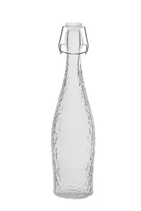 product of Libbey 110237 Glacier Bottle - Clamp Top Lip Glass Milk Bottle, 12"-15/16" H x 1"-1/8" T, 3" 6/Case