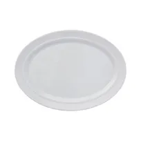 product of Reserve by Libbey 113335 Oval Platter, 11.3" W x 8.25" D x 0.9" H, White Porcelain Rim - 6/Case
