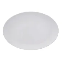 product of Reserve by Libbey 113337 - Porcelain Platter, 12.5" W x 8.3" D x 1.5" H, White Coupe Rim, 6/Case