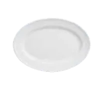 product of Libbey 1502-50309 Empire Oval China Platter, 10" x 7½" Bright White Porcelain - 24/Case