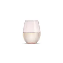 product of Libbey 217/AG8N1P Stemless Wine Glass, 11.75 oz (4" H), Blush Glass, All‑Purpose, 12/Case