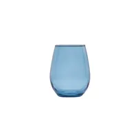 product of Libbey 217/AK1K2K Stemless Wine Glass, 11.75 oz, 4" H x 2 3/8" T x 1 3/4" B, Sapphire Glass, 12/Case
