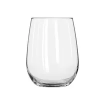 product of Libbey 221 Stemless White Wine Glass, 17 oz (4½" H×2⅞" Top×2" Base), Glass Safedge® Rim – 12/Case