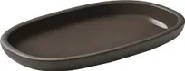 product of Playground 701201991000761 Oval Platter 7-1/2" Dia x 6⅜" H Coupe Rim Taupe Ceramic - 6/Case
