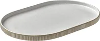 product of Playground 701208091000582 Stoneware Platter, 11-3/4" L x 7-7/8" W x 1" H, White Coupe Rim - 6/Case