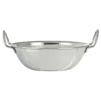 product of Libbey 761703 Sonoran Metal Bowl – 18 oz, Round, 304 Stainless Steel, Hand‑Hammered, 8" - 12/Case