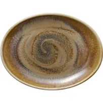 product of Heart & Soul 801222541000102 Porcelain Platter 10" L x 7.5" W x 1.02" H Cumin Coupe Rim - 6/Case