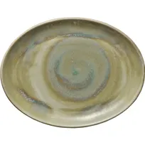 product of Heart & Soul 801223141000104 Oval Porcelain Platter Thyme, 12.1"Lx9.41"Wx1.1"H Coupe Rim - 6/Case