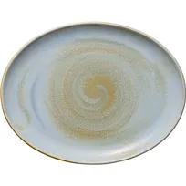 product of Heart & Soul 801223641000100 Oval Porcelain Platter, 14.25" x 11" x 1.14", Curved Edge - 6/Case