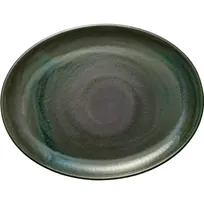 product of Heart & Soul 801223641000103 Porcelain Platter Avocado 14.25" x 11" x 1.14" Curved Edge - 6/Case