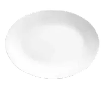 product of Libbey 840-540R-15 Oval Platter, 15" x 11" Porcelana™ White Porcelain, Rolled Coupe Rim - 6/Case