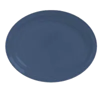 product of Libbey 903032008 - Oval China Platter, 11½" x 9¼" Porcelain, Blueberry Cantina, Foot - 12/Case